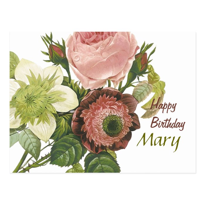 Happy Birthday Mary CC0129 Postcard