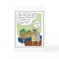 Happy Birthday - Mature Cat Formula cards