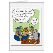 Happy Birthday - Mature Cat Formula Cards