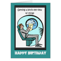 Happy Birthday, MBird's eye view Cards