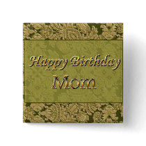 Happy Birthday Mom buttons