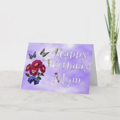 Happy birthday mom greeting card by Kallbo. Birthday card for moms.