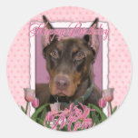 Happy Birthday Mom - Doberman - Rocky Stickers