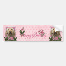 Happy Birthday Mom - Goldendoodle Bumper Stickers