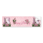 Happy Birthday Mom - Pitbull Puppy - Petey Bumper Stickers
