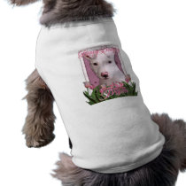 Happy Birthday Mom - Pitbull Puppy - Petey Doggie T Shirt