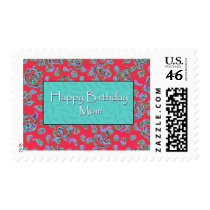 Happy Birthday Mom postage by JustParties Happy Birthday Mom postage