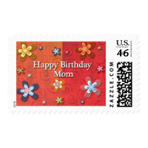Happy Birthday Mom postage by JustParties Happy Birthday Mom postage