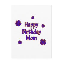 Happy Birthday Mom postcards
