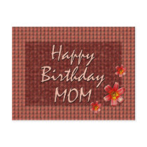 Happy Birthday Mom postcards