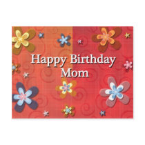 Happy Birthday Mom postcards
