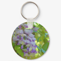 Happy Birthday Mom Wisteria Flower Keychain by SmilinEyesTreasures Happy Birthday Mom Wisteria Flower Keychain