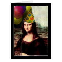 Happy Birthday Mona Lisa Card