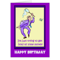 Happy Birthday, Money catcher Card