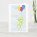 Happy Birthday Monkey (editable text) card