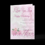 Happy Birthday Mother from Daughter Card