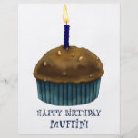 Happy Birthday Muffin Custom Flyer