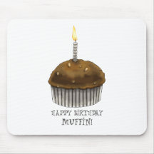 Happy Birthday Muffin Mouse Pads