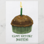 Happy Birthday Muffin Personalized Flyer