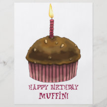 Happy Birthday Muffin Personalized Flyer