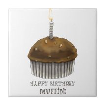 Happy Birthday Muffin Tiles