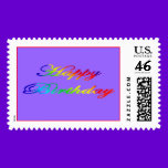 Happy Birthday Multi Bright Colors stamps