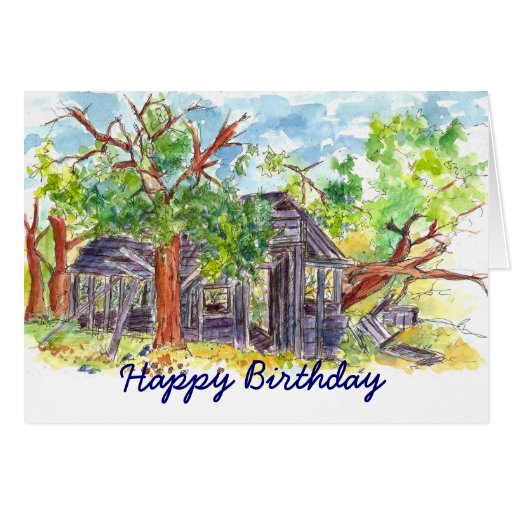 Happy Birthday Nevada Desert Landscape House Card