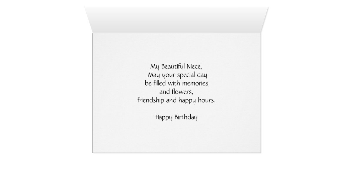 Happy Birthday, Niece, flowers Card Zazzle