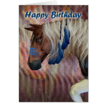 Happy Birthday North American Horse Greeting Cards