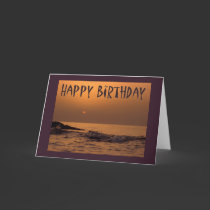 Happy birthday - Ocean sunrise cards