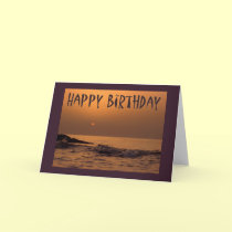 Happy birthday - Ocean sunrise cards by Rainmountain Happy birthday - Ocean sunrise cards