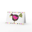 Happy Birthday - Odd Retro Bird Greeting Card by ingewillsen Happy Birthday - Odd Retro Bird Greeting Card