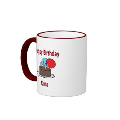 Happy Birthday Oma German Grandma Birthday Design Coffee Mug by 