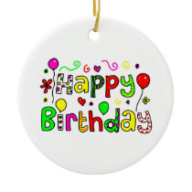 Happy Birthday Christmas Ornaments