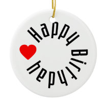 Happy Birthday Christmas Ornament