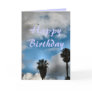 Happy Birthday palm trees and sky