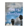 Happy Birthday palm trees and sky