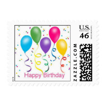 Happy Birthday Party Balloons Postage