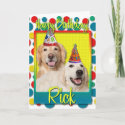 Happy Birthday Party Hats Greeting Card