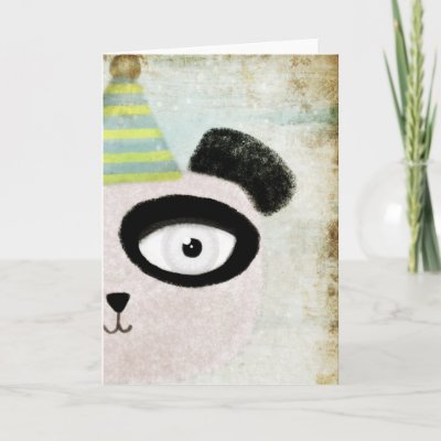 Happy Birthday Party Panda Bear Japan Art Print Greeting Cards by