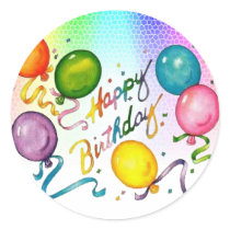 Happy Birthday Party Stickers by akiliking Happy Birthday Party Stickers