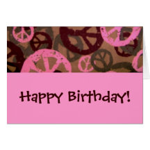 Happy Birthday!-Peace Signs Birthday Card
