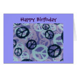 Happy Birthday-Peace Signs/Camo Look-Card