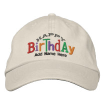 Happy Birthday Personalized Embroidery Hat Embroidered Baseball Cap
