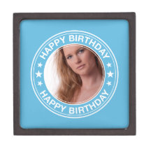 Happy Birthday Picture Frame in Blue Premium Gift Boxes