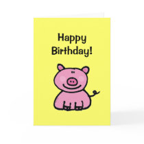 Happy birthday! (pig) cards
