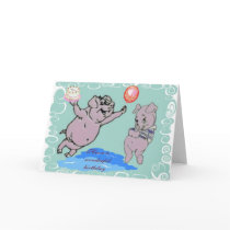 Happy Birthday Pigs Card
