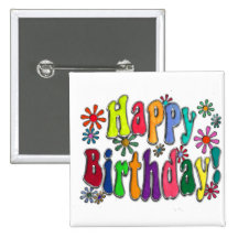 Happy Birthday Pinback Button