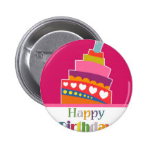 Happy Birthday Pinback Button
