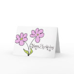 happy birthday pink greeting cards